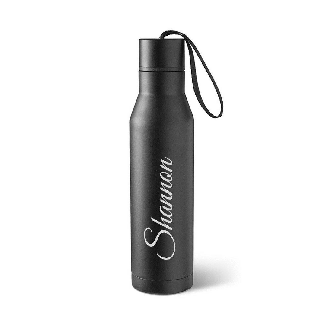 Personalized Black Insulated Stainless Steel Water bottle